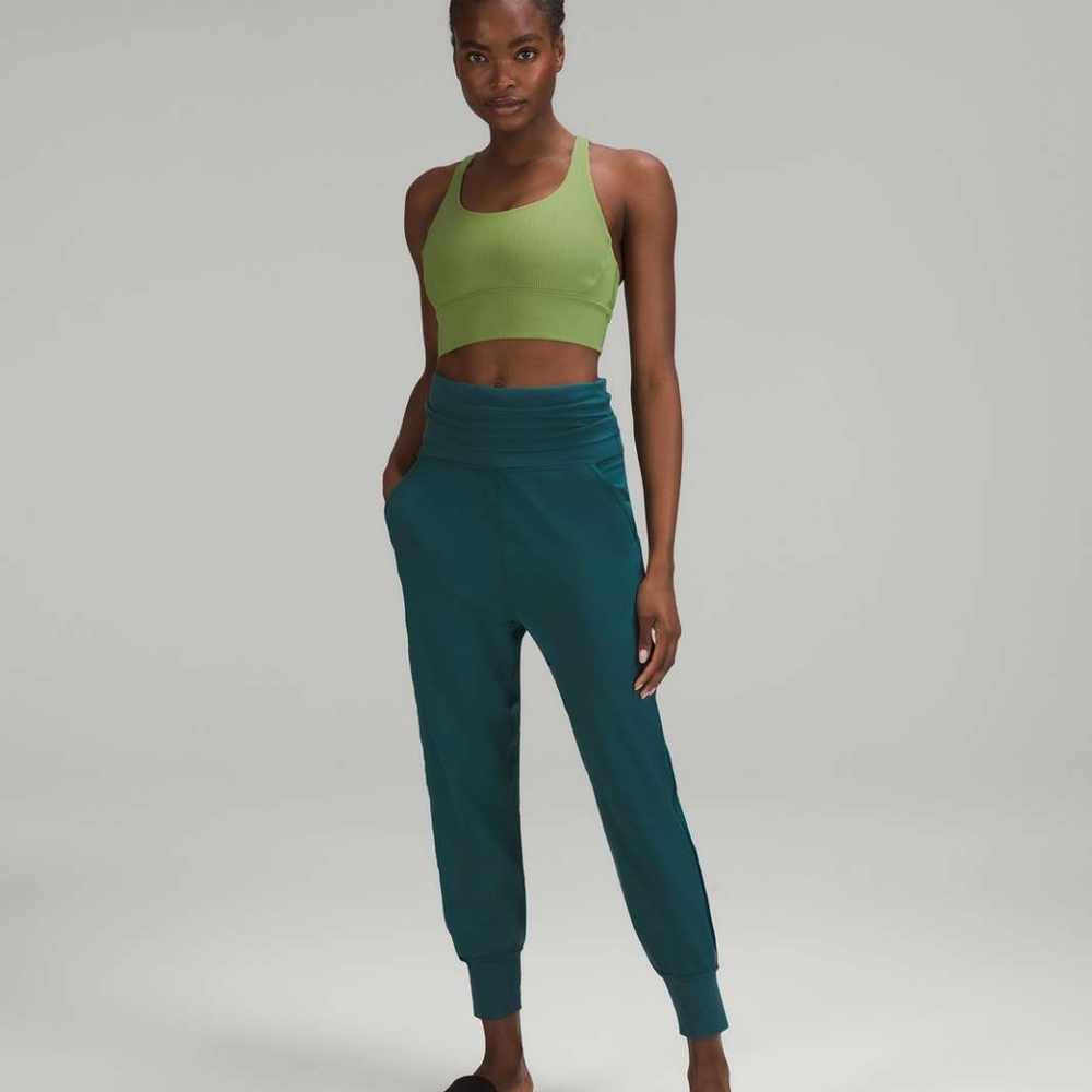 COPY - Lululemon Align Super-High-Rise Ribbed-Waist Jogger Green Jasper size 6